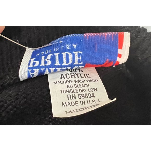 Vintage American Pride Acrylic Geometric Pattern Sweater Women's Medium - Picture 7 of 7